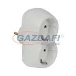 ELMARK hálózati 2-es elosztó, fehér, 16A, 3500W