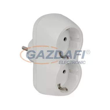 ELMARK hálózati 2-es elosztó, fehér, 16A, 3500W