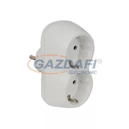 ELMARK hálózati 2-es elosztó, fehér, 16A, 3500W