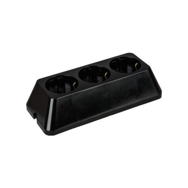 ELMARK vezeték nélküli hármas elosztó, fekete, 16A