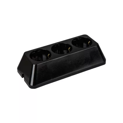 ELMARK vezeték nélküli hármas elosztó, fekete, 16A