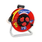   COMMEL 200-343 kábeldobos hosszabbító, 40m, 3x1,5mm2 AT N07V3V3-F, 3db csapfedeles csatlakozó 250V, 16A, IP44