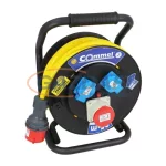   COMMEL 200-391 kábeldobos háromfázisú hosszabbító 16A, 250/400V, IP44, N07V3V3-F 5x2,5mm2, 25 m