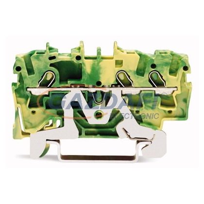 WAGO 3-vezetékes földelő kapocs zöld-sárga 2001-1307