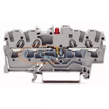 WAGO 4-vezetékes LED sorkapocs szürke 2001-1421-1000-434