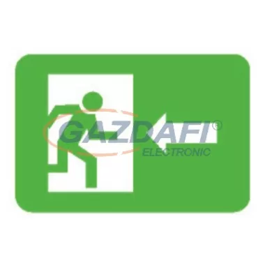 Menekülési útvonal "balra" Utánvilágító öntapadó felirat, 200x150mm