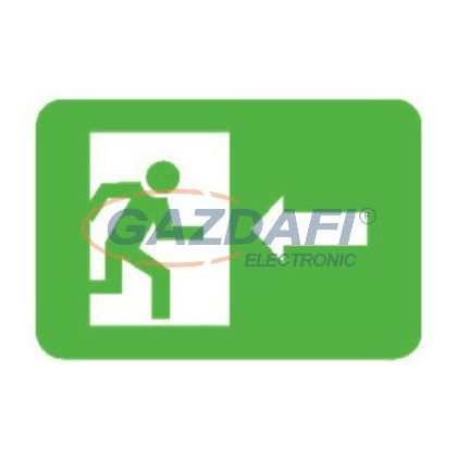   Menekülési útvonal "balra" Utánvilágító tábla, 200x150mm