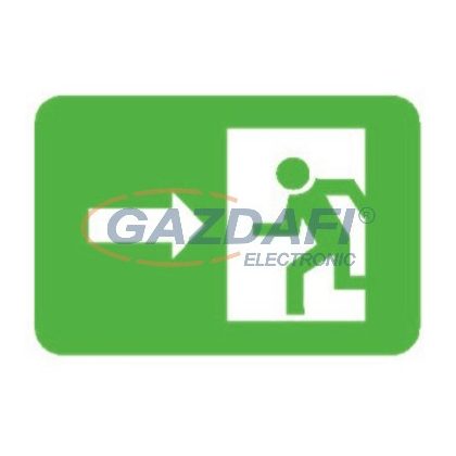   Menekülési útvonal "jobbra" Utánvilágító tábla, 200x150mm