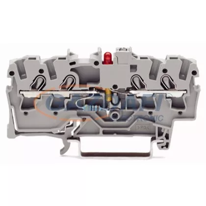 WAGO 4-vezetékes LED sorkapocs szürke 2002-1421-1000-434