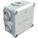   OBO 2002140 B 10 M 5 Cable junction box with terminal block 91x91x51mm light gray IP54 Duroplastic, aminoplastic