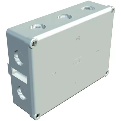   OBO 2002523 B 12 M Kábel-Leágazódoboz 178x144x71mm világosszürke IP54 Duroplaszt, aminoplaszt