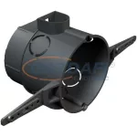   OBO 2003035 UG 60 VD NL Szerelvény- / Kötődoboz vakolatalatti, rögzítőfüllel ø60mm, H60mm fekete IP20 polisztirol