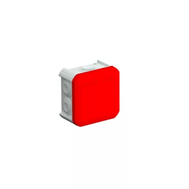 OBO 2007630 T 40 RO-LGR Kábel-Leágazódoboz bevezetésekkel, piros fedéllel 90x90x52mm polipropilén