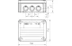 OBO 2007644 T 100 RO-LGR Kábel-Leágazódoboz bevezetésekkel, piros fedéllel 150x116x67mm po