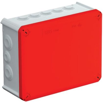   OBO 2007649 T 160 RO-LGR Cable-junction box with leads, with red cover 190x150x77mm Polypropylene, glass fiber reinforced