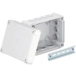   OBO 2007714 T 160 HD LGR Junction box with raised lid 190x150x94mm light gray Polypropylene / Polycarbonate