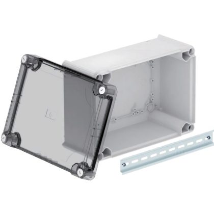   OBO 2007758 T 350 HD TR Junction box with raised transparent cover 285x201x139mm light gray Polypropylene / Polycarbonate