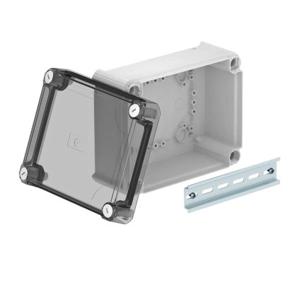   OBO 2007774 T 160 OE HD TR Junction box with raised transparent cover 190x150x94mm light gray Polypropylene / Polycarbonate
