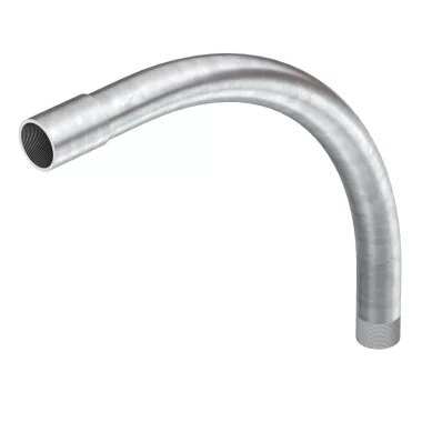 OBO 2046784 SBNM63 G 90°-Os Könyök Acél menetes véggel M63x1,5 galvanikusan horganyzott acél