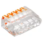   OBO 2054458 61 525 FL Rugós Vezetékösszekötő 5 pólusú, működtető karral 0,2-2,5mm2 átlátszó polikarbonát