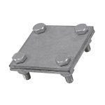   K. Összekötő kapocs laposvezetőhöz "SR02 M8", 55x55mm/30x4mm, 4xM8