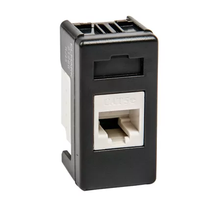   ELMARK "Life style" süllyesztett informatikai csatlakozóaljzat RJ45, sötétszürke