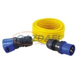   COMMEL 220-413 ipari hosszabbító kábel dugóval és aljzattal, 20m, 16A 250V~3500W, AT N07V3V3-F 3x1.5, sárga, IP44