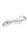 COMMEL 220-508 hosszabbító kábel dugóval és aljzattal, 8m, 16A 250V~3500W, H05VV-F 3x1.5, fehér