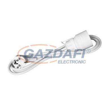 COMMEL 220-504 hosszabbító kábel dugóval és aljzattal, 4m, 16A 250V~3500W, H05VV-F 3x1.5, fehér