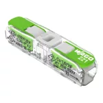   Wago 221-2421 Inline vez. összekötő működtető karral; minden vezetéktípushoz; max. 4 mm²; 2 vezeték; áttetsző készülékház; 