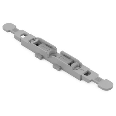 Wago 221-2501 Rögzítő adapter tehermentesítővel; 1irányú; 221-2411-es vezeték összekötőhöz; csavaros rögzítéshez; szürke
