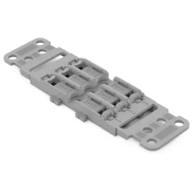 Wago 221-2503 Rögzítő adapter tehermentesítővel; 3irányú; 221-2411-es vezeték összekötőhöz; csavaros rögzítéshez; szürke
