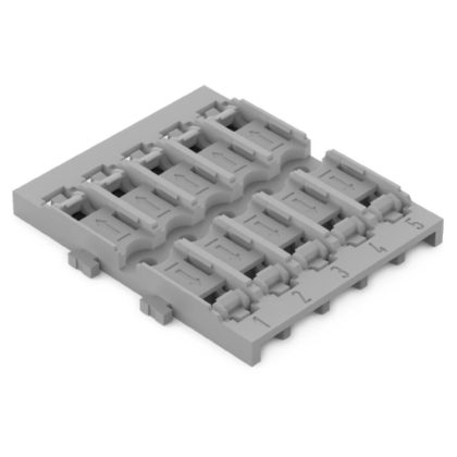   Wago 221-2525 Rögzítő-távtartó; 5irányú; 221-2411-es vezeték összekötőhöz; csavaros rögzítéshez; szürke