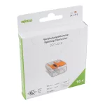   Wago 221-412/995-016 Vezeték összekötő rögzítő-leválasztókkal; minden vezetéktípushoz; max. 4 mm²; 2 vezeték; áttetsző készülékház
