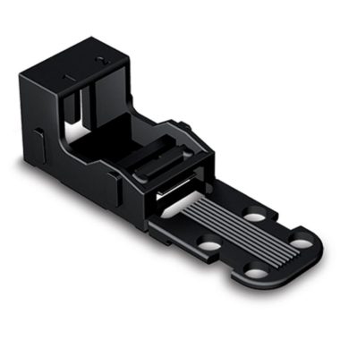 Wago 221-502/000-004 Rögzítő-távtartó; 2 vezetékes sorkapocshoz; 221 sorozat - 4 mm²; csavaros rögzítéshez; fekete
