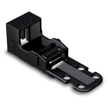   Wago 221-502/000-004 Rögzítő-távtartó; 2 vezetékes sorkapocshoz; 221 sorozat - 4 mm²; csavaros rögzítéshez; fekete