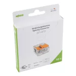  Wago 221-612/995-010 Vezeték összekötő rögzítő-leválasztókkal; minden vezetéktípushoz; max. 6 mm²; 2 vezeték; áttetsző készülékház