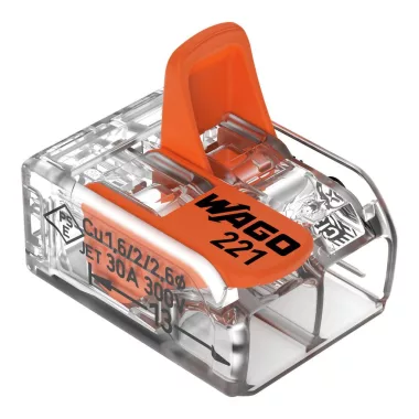 WAGO 221-612 Compact univerzális vezeték összekötő 2 x 0,5 - 6mm2 (2 vezetékes)