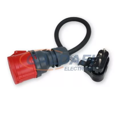   COMMEL 221-901 Háromfázisú adapter, H07RN-F 3x1.5, 1.5m, 16A, 400V~ 9500W, IP44