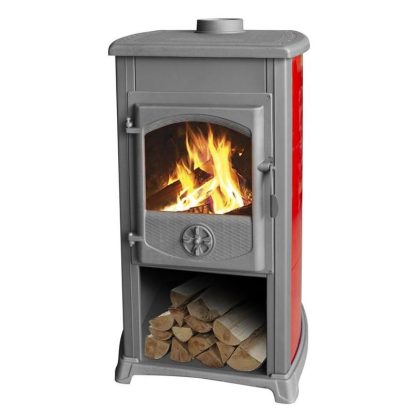   SOBA PE LEMNE SG PRO 2211174 Thalia Grande  rosu, 12 kW, 120 mm