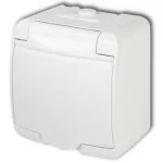   GAO 22141 Aquastar földelt csf. dugaszolóaljzat, 1-es, gyv., fehér IP44