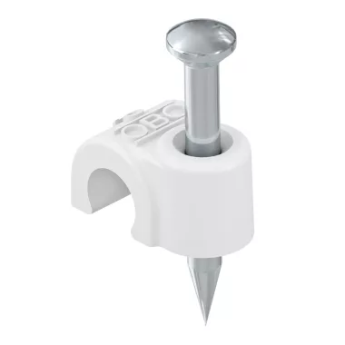 OBO 2226014 2012 25 RW Iso Nagel-Clip 12mm, L25 hófehér polipropilén