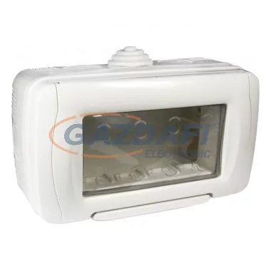 ELMARK "Life style" falon kívüli vízálló doboz kapcsolókhoz, három modulhoz, fehér