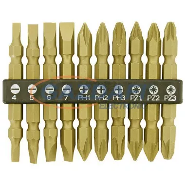 SG PRO 2250297 bitfej készlet, 10 részes, 65 mm, CrV