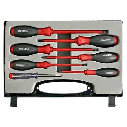   SG PRO 225248 1000V-os 7 részes csavarhúzó készlet, szigetelt + fázisceruza