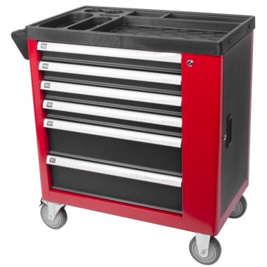 SG PRO 239783 B224 műhelykocsi szerszámokkal, 245 részből álló szekrény, 6 fiók