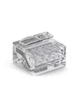 Wago 243-144 PUSH WIRE® vezeték összekötő; tömör vezetékeknek; max. 0,5 mm Ø; 4 vezeték; áttetsző készülékház; világosszürke fedél