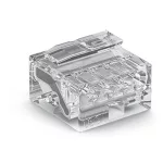   Wago 243-144 PUSH WIRE® vezeték összekötő; tömör vezetékeknek; max. 0,5 mm Ø; 4 vezeték; áttetsző készülékház; világosszürke fedél