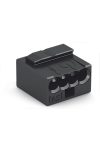 Wago 243-204 PUSH WIRE® vezeték összekötő; tömör vezetékeknek; max. 0,8 mm Ø; 4 vezeték; sötétszürke készülékház; világosszürke fedél 