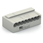   Wago 243-308 MICRO PUSH WIRE® csatlakozó kötődobozokhoz; tömör vezetékeknek; max. 0,8 mm Ø; 8 vezeték; világosszürke